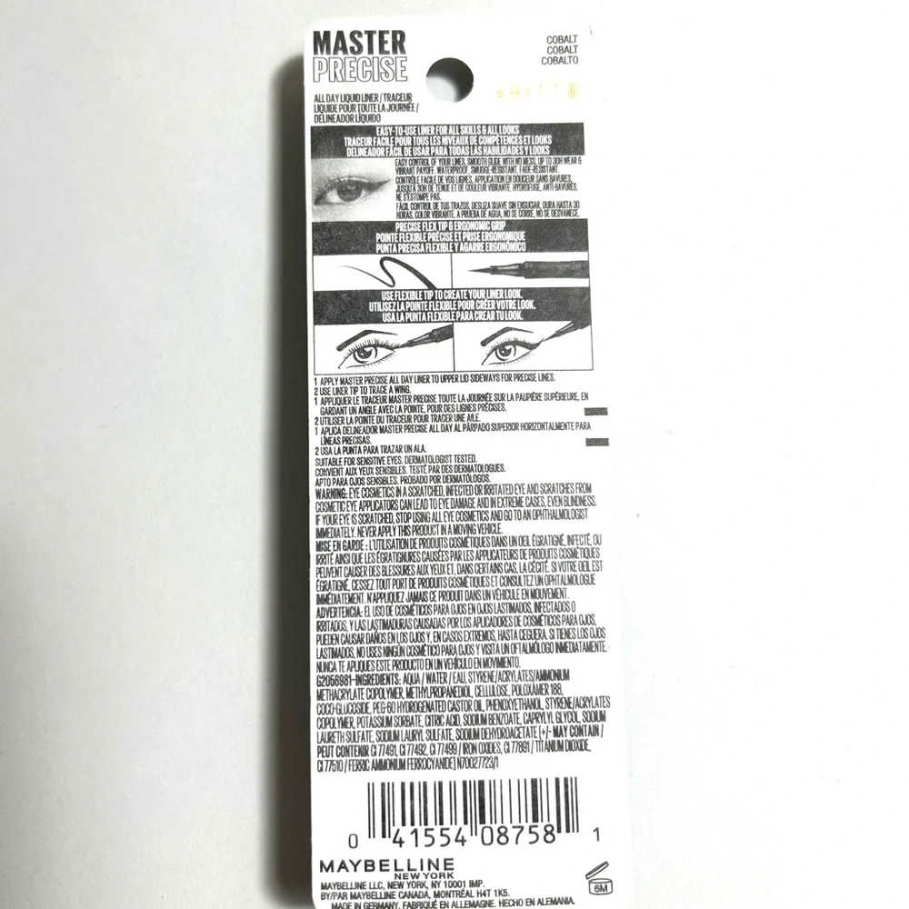 🆕 MAYBELLINE Master Precise All Day Liquid Eyeliner, Waterproof 113 Cobalt Blue
